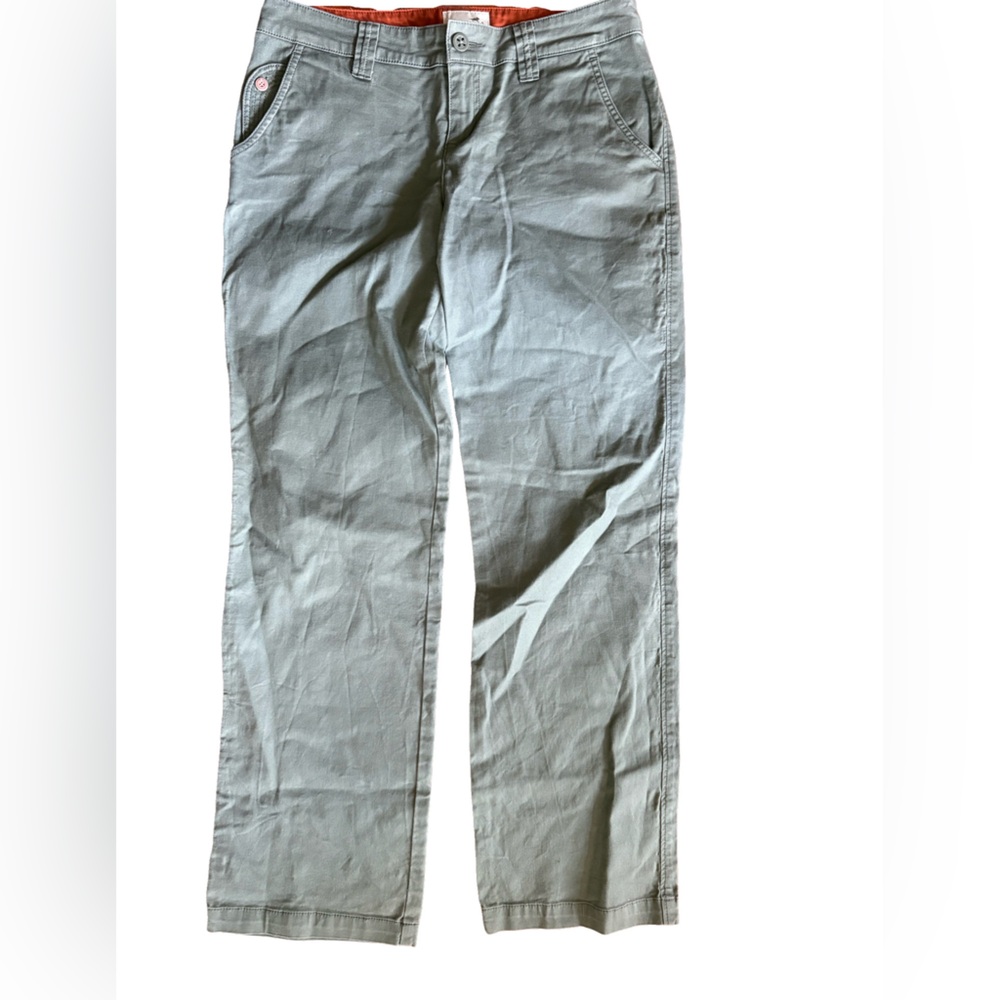 Horny Toad Size 8 Khaki Gray Green Stretch Casual Straight Wide Leg Hiking Pants